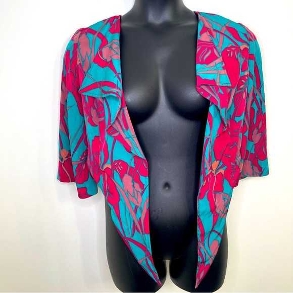 Jessica Simpson Fontana Crop Top in Tropical Green Combo Size S - Picture 1 of 7